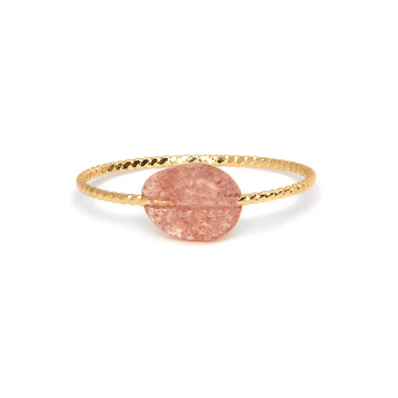 Geometric agate ring with coloured stone centrepiece showing original niche design for women