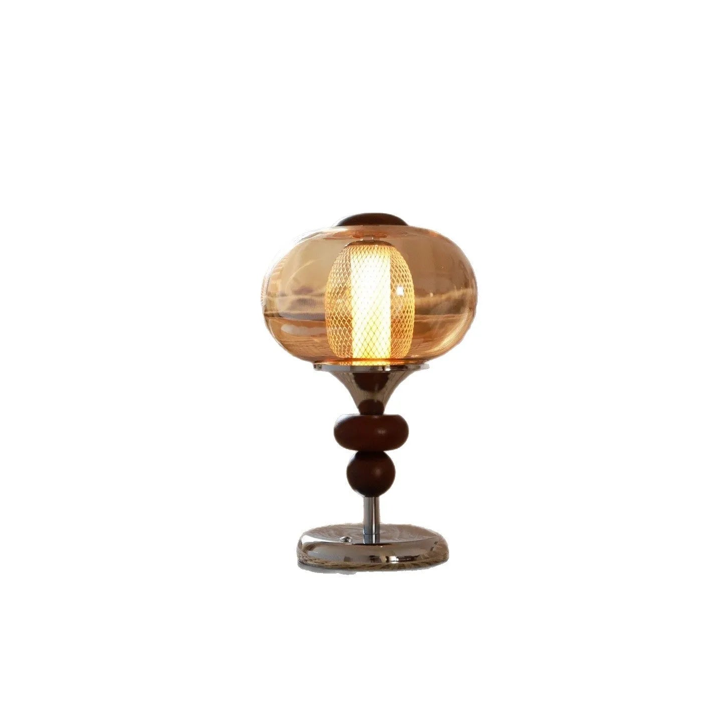 Zhonggu solid wood palace table lamp with touch switch, USB rechargeable, 5W LED, 16x28cm, retro style