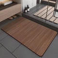Diatomite bathroom floor mat with wood grain pattern in American style