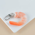PVC simulation seafood shrimp keychain showing realistic shrimp shape with 1.5cm thickness