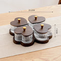Glass fruit platter with transparent heart-shaped lid in retro style for foot bath hotels