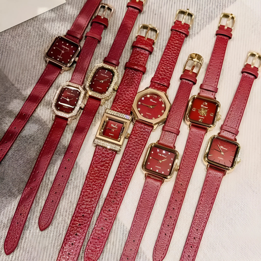 Chinese-style alloy women's watch with various dial colour options and 8mm thickness