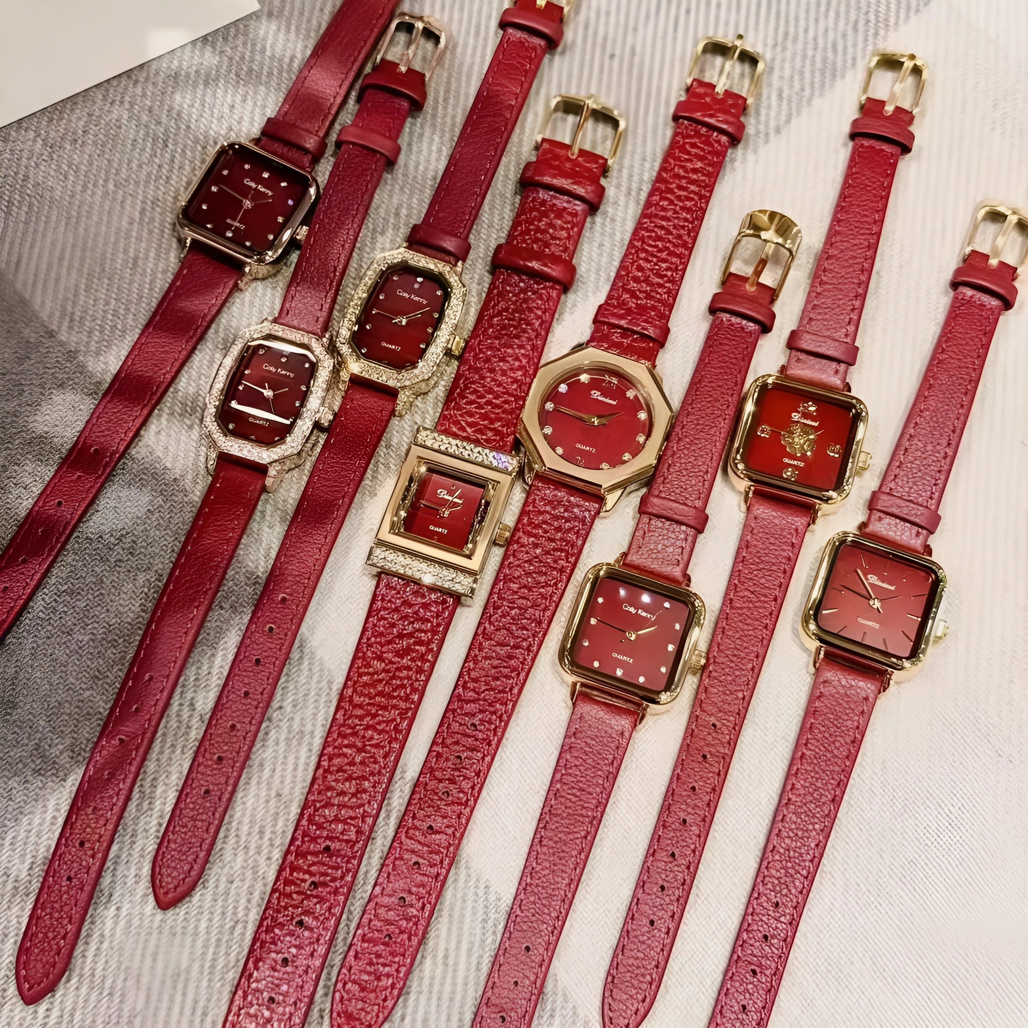 Chinese-style alloy women's watch with various dial colour options and 8mm thickness