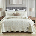 European-style embroidered pure cotton bed cover set with clip sheets design on 1.8m bed