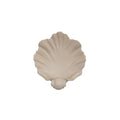 White resin simulation shell storage fruit plate ornament on a plain background.