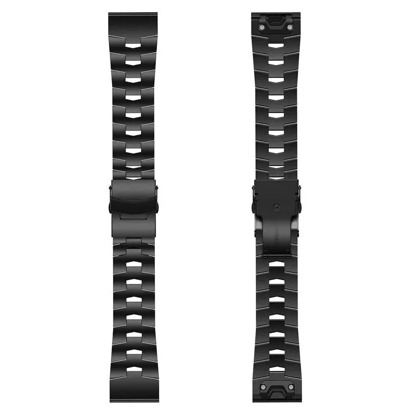 Garmin Jiaming and Fenix series replacement watch strap in silver, black and titanium colours