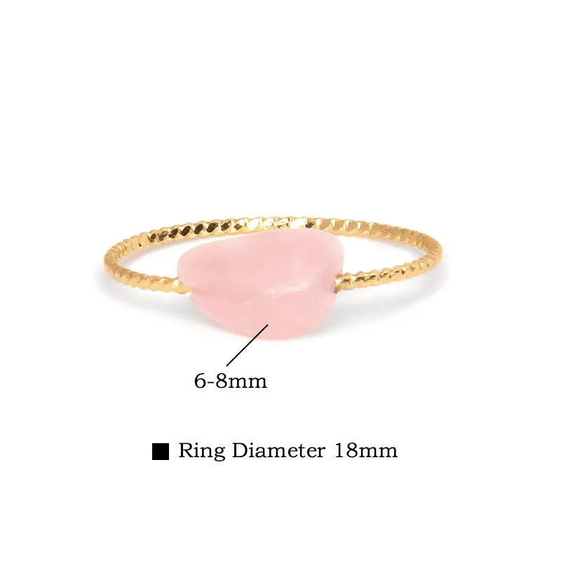 Geometric agate ring with coloured stone centrepiece showing original niche design for women