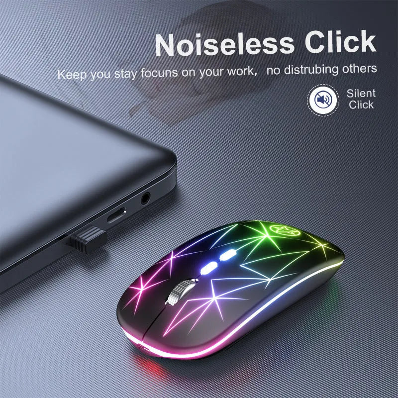 Wireless Bluetooth gaming mouse with programmable keys and metal scroll wheel in various colour options