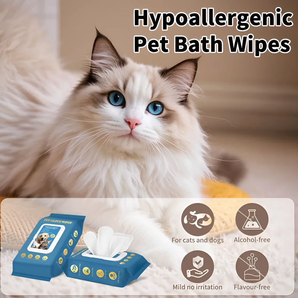 Pet disposable gloves for cat bathing and cleaning supplies in multiple pack options