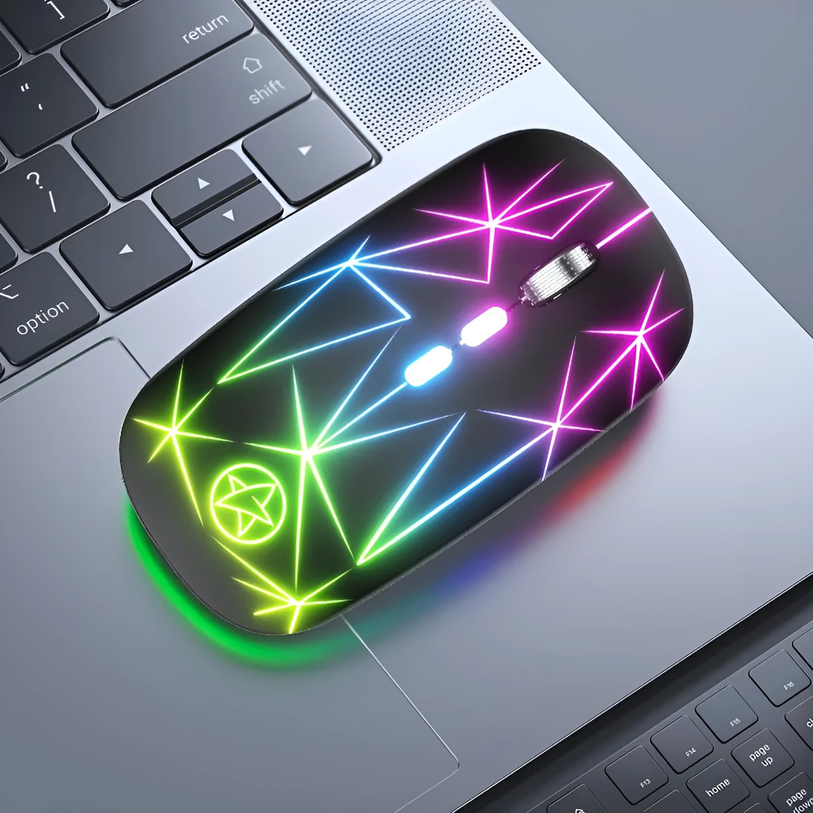 Wireless Bluetooth gaming mouse with programmable keys and metal scroll wheel in various colour options