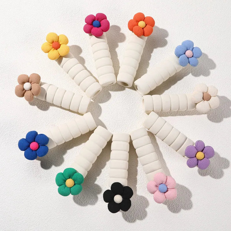 Round flower-pattern door handle protective cover in PEVA material for anti-collision home protection