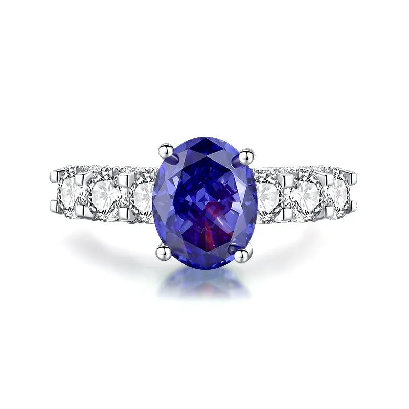 Heart-shaped sterling silver women's ring with an ice flower cut Tan Sang zircon.