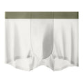 Men's solid colour ice silk shorts with mid waist and seamless knit construction.