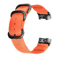 Nylon three-ring buckle replacement watch strap for Fitbit Charge 2, 3, 4, 5 in multiple colours.