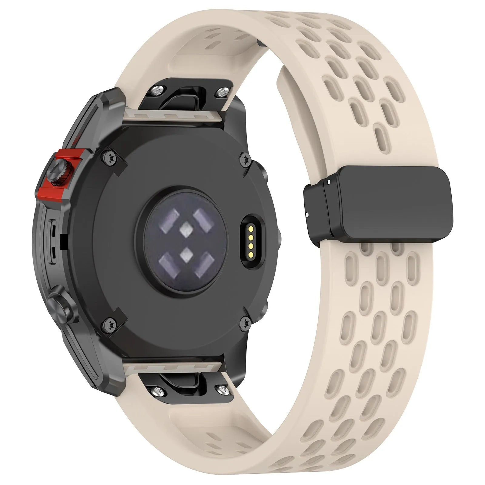 Garmin Fenix quick release replacement watch strap in multiple colours showing 20mm, 22mm, and 26mm size options.