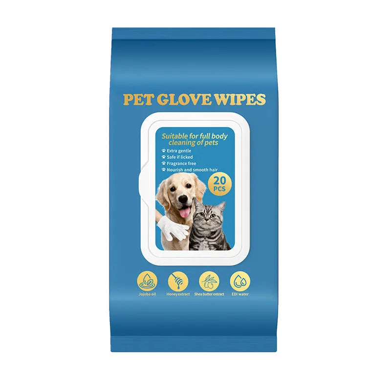 Pet disposable gloves for cat bathing and cleaning supplies in multiple pack options