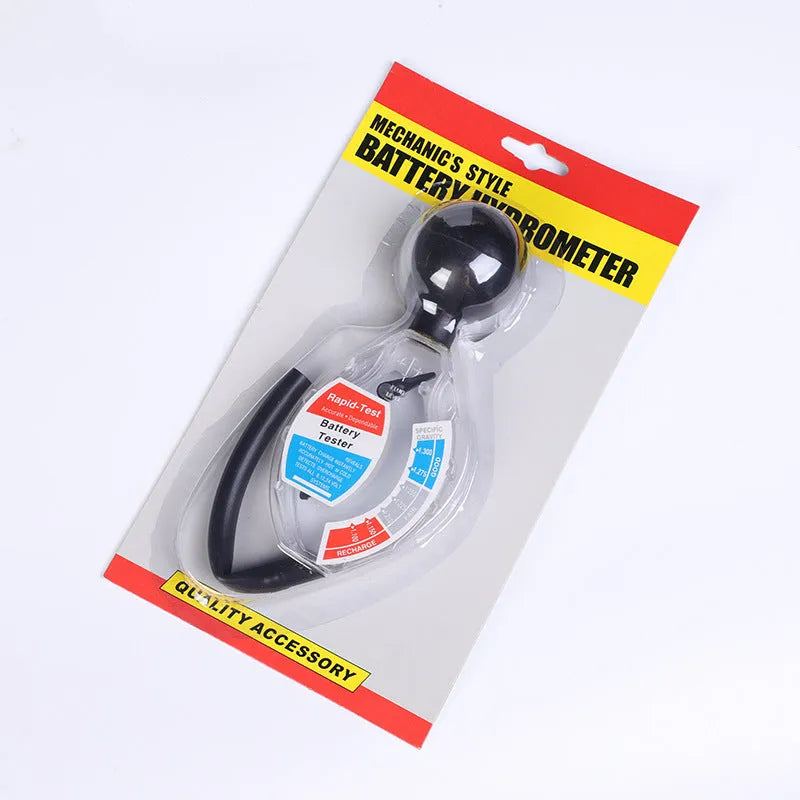 Suction electrolyte hydrometer tool for lead acid battery testing with measurement scale