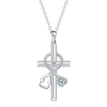 Copper cross stethoscope necklace with electroplated finish for women