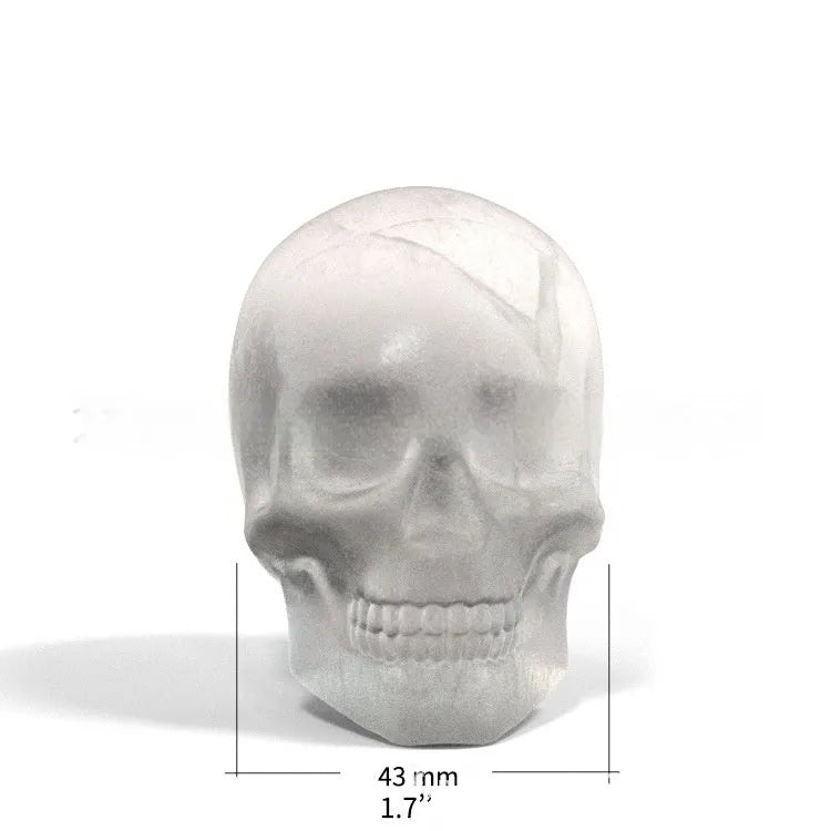 3D skull ice cube tray made from food grade silicone creating detailed Halloween ice cubes