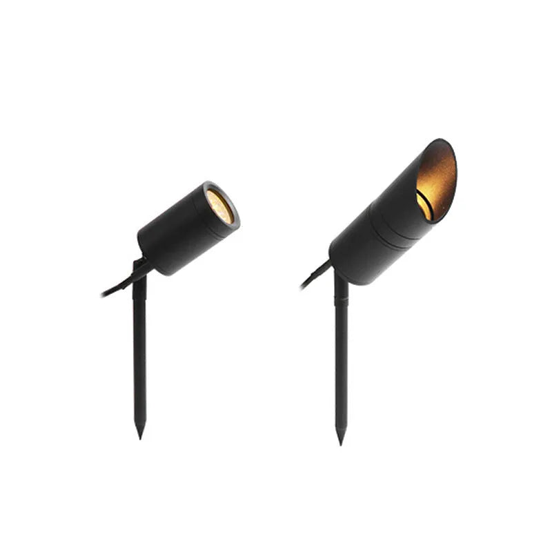 Aluminium outdoor ground lamp with LED lighting for garden pathways