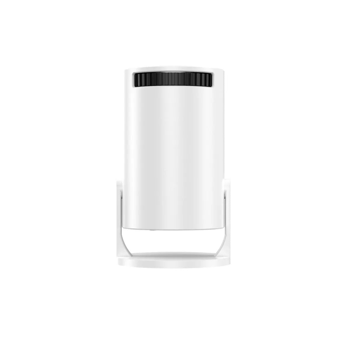 White mini wireless portable HD projector on a table