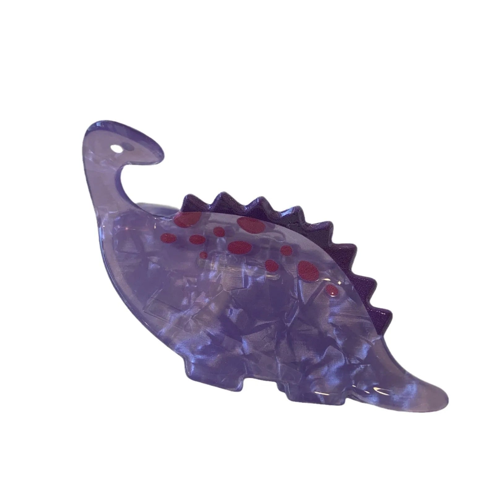Handmade acrylic dinosaur jaw clip hair grip in pink pterosaur design for women