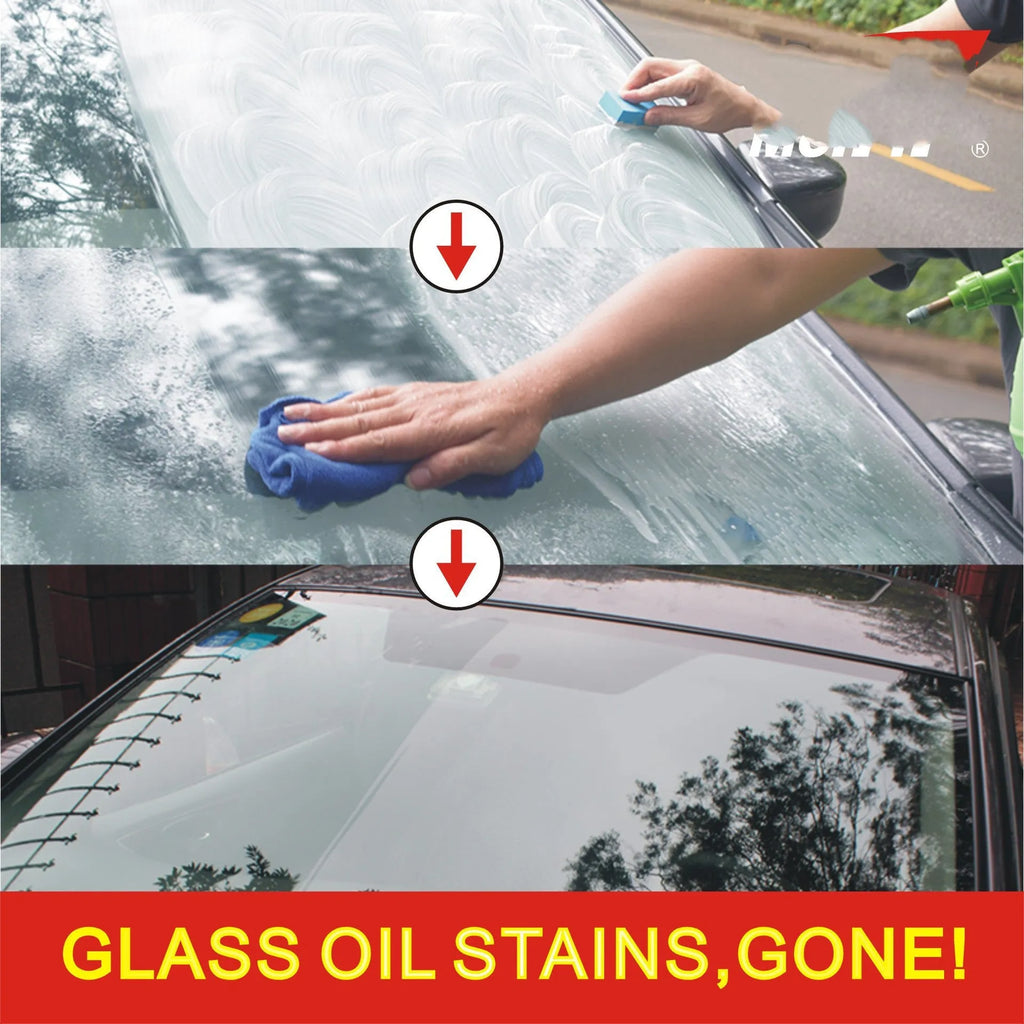 Automotive glass anti-fog kit with 15ml rainproof agent in white English packaging