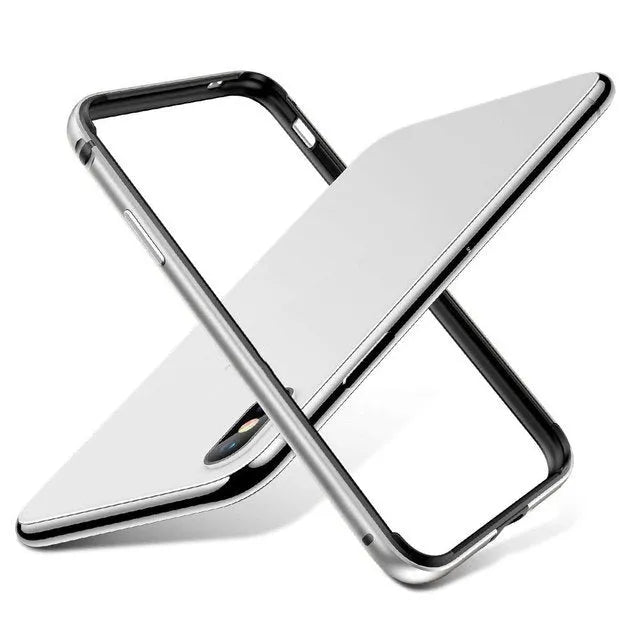 All edge covered metal border phone case in red and silver for iPhone 11 12 13 14 15 Pro Max