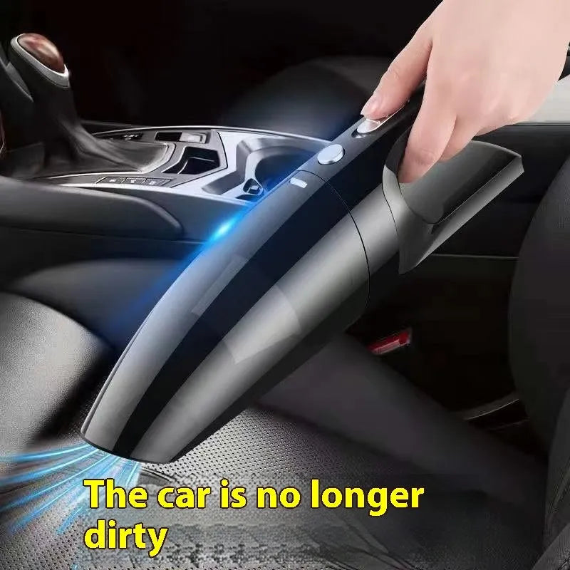 Car wireless vacuum cleaner handheld with blowing and suction functions in black