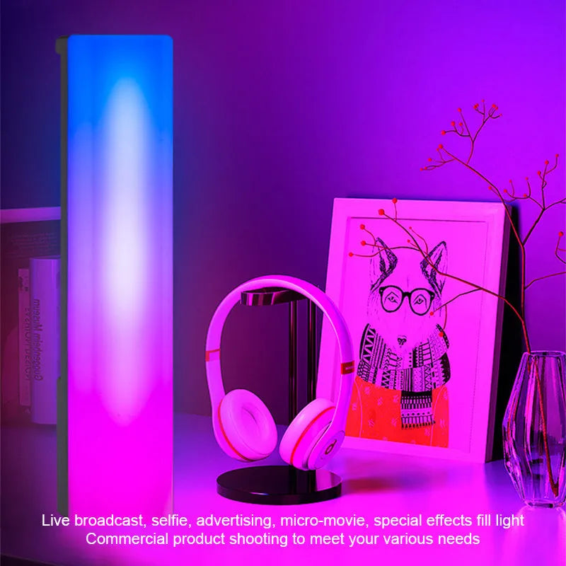 3D RGB music voice-activated rhythm lamp in black or white shell for PC gaming decor