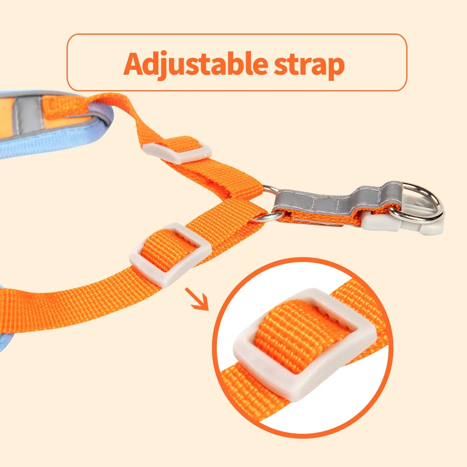 Adjustable dog haulage rope harness with anti-breaking vest in multiple colours