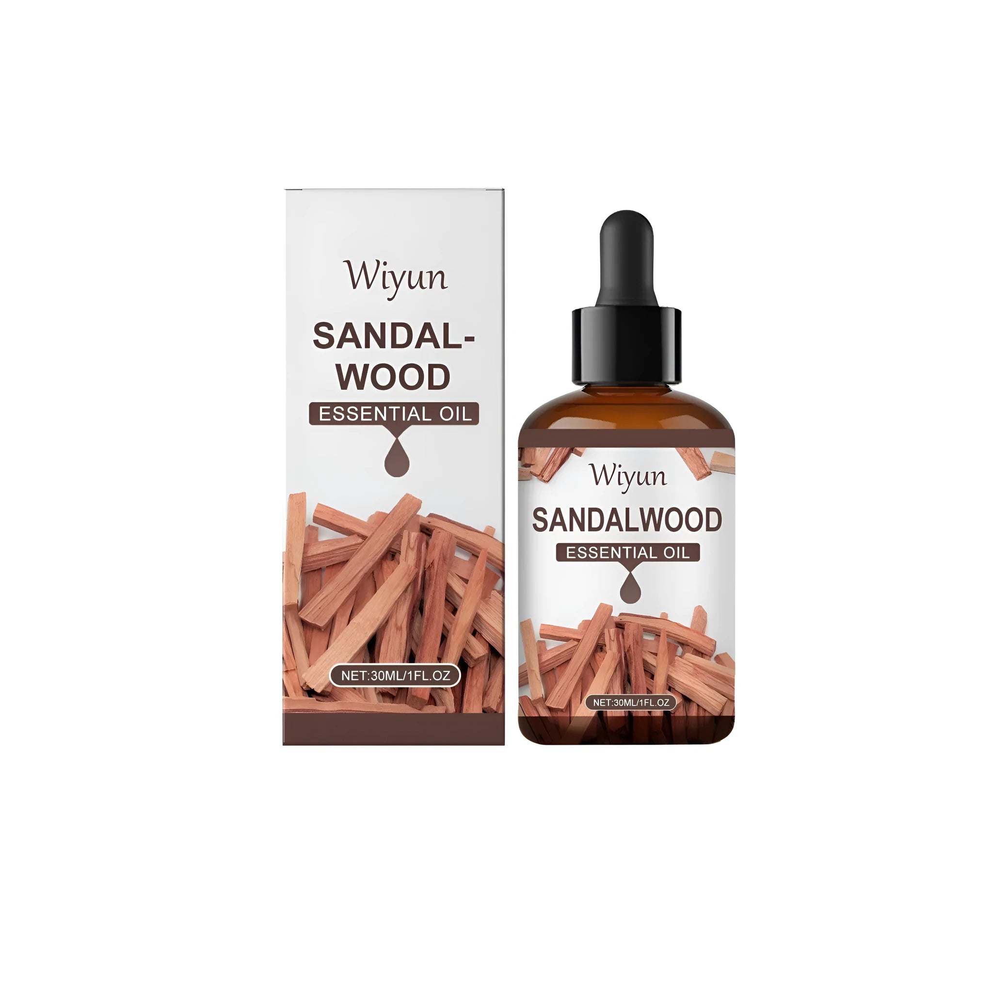 30ml bottle of sandalwood essential oil with natural fragrance for diffusers