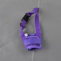 Adjustable plastic dog muzzle in multiple colours for biting and barking prevention