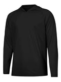 Outdoor UV-proof long sleeve hooded top in solid colour for fishing and hiking