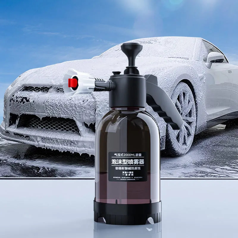 Black 2L foam watering can sprayer with switch lock and aluminium oxide tie rod