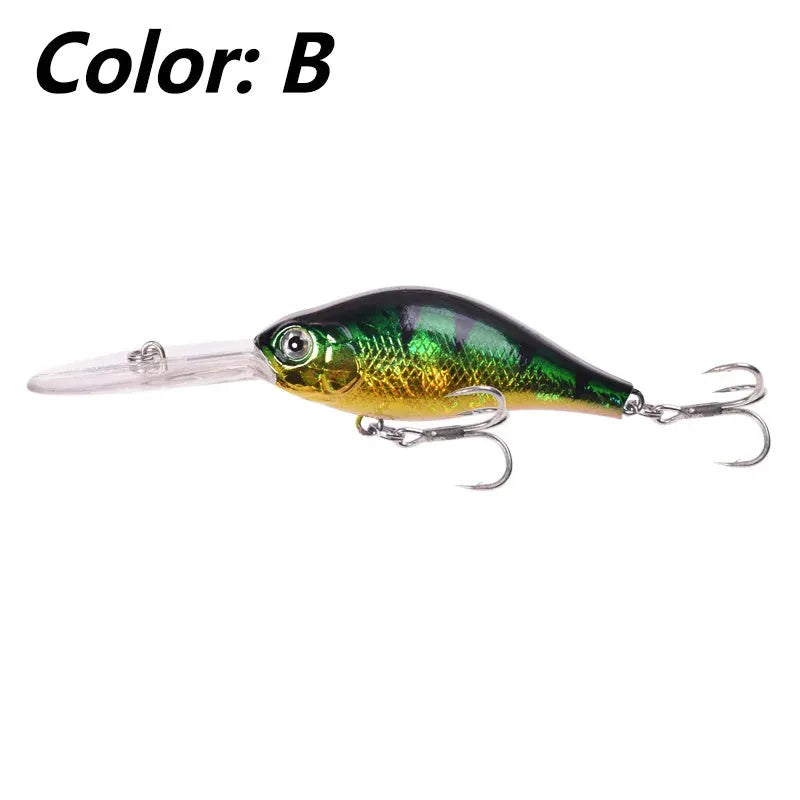 10.5cm floating rock minnow fishing lure with long tongue board in various colour options