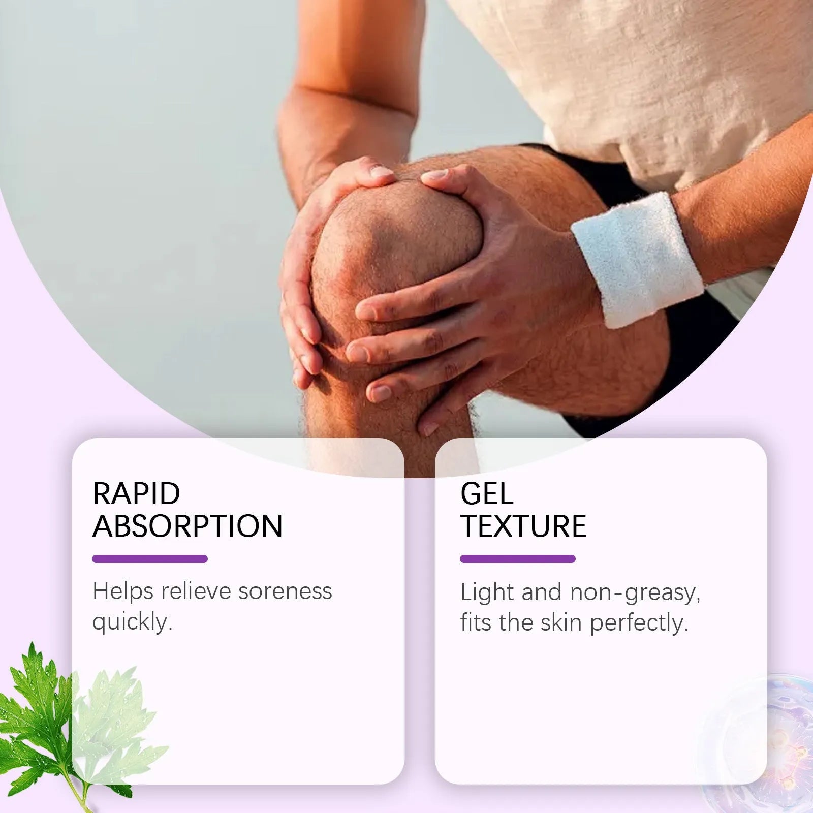 100g body massage gel container for knee and elbow joint care with quantity options