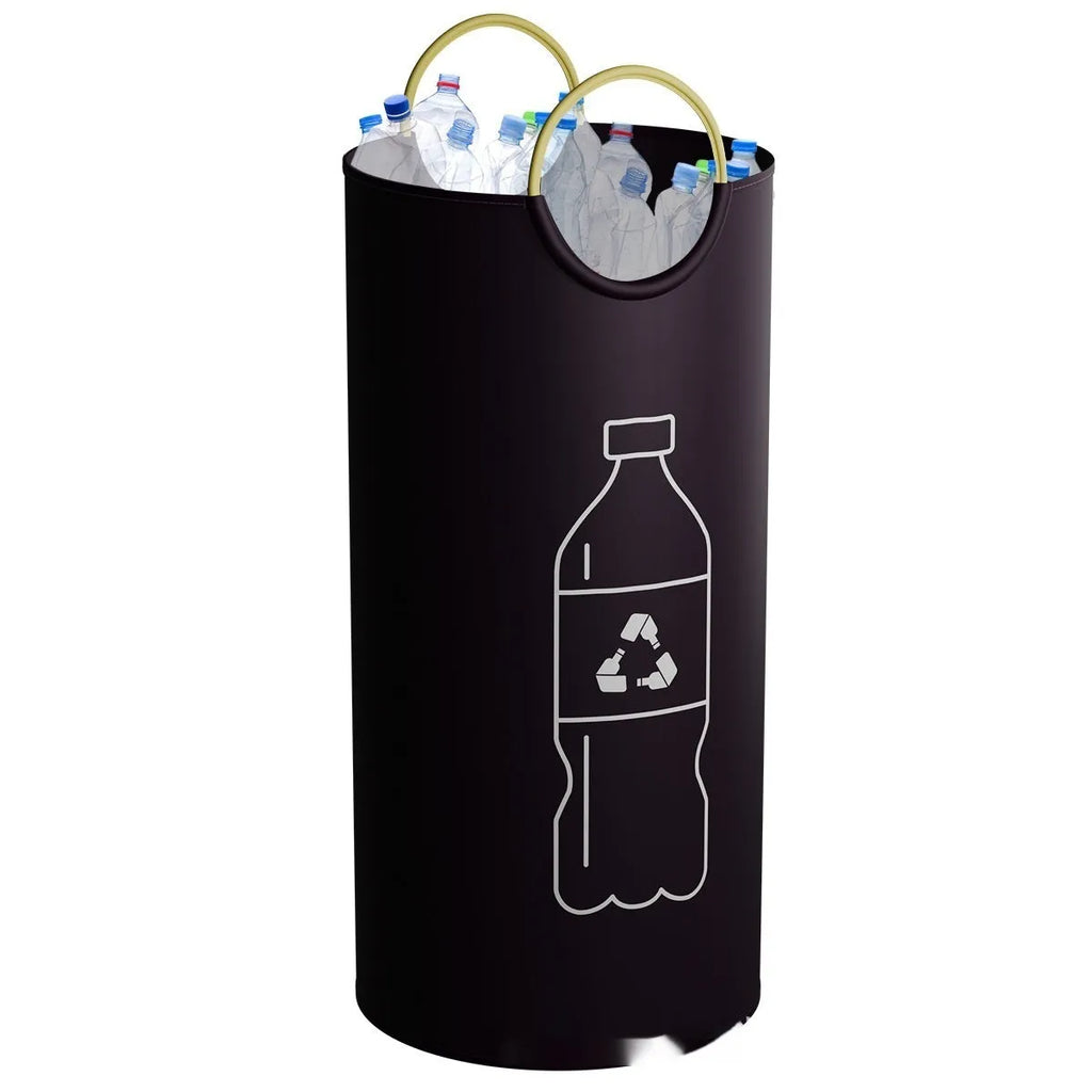 Round portable trash can with 38cm diameter opening and 72cm height