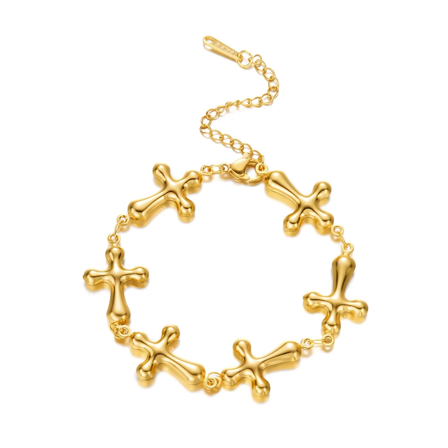 Minimalist stainless steel bracelet with heart-shaped butterfly motif on wrist