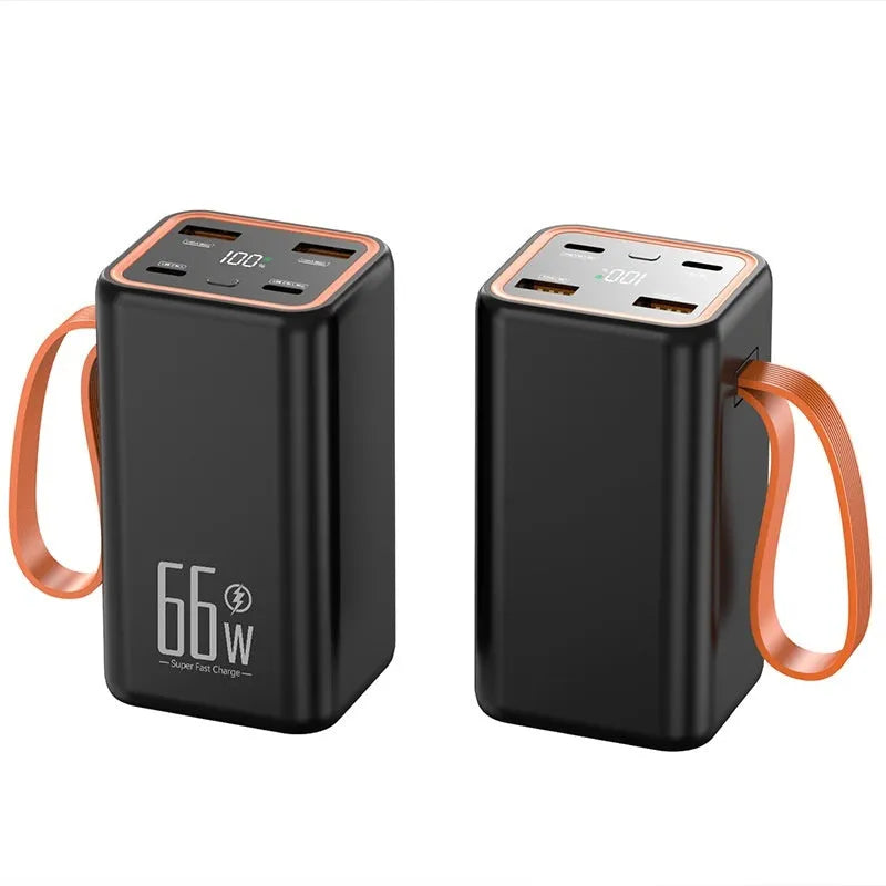 20000 MA fast charge power bank in black or white with creative design