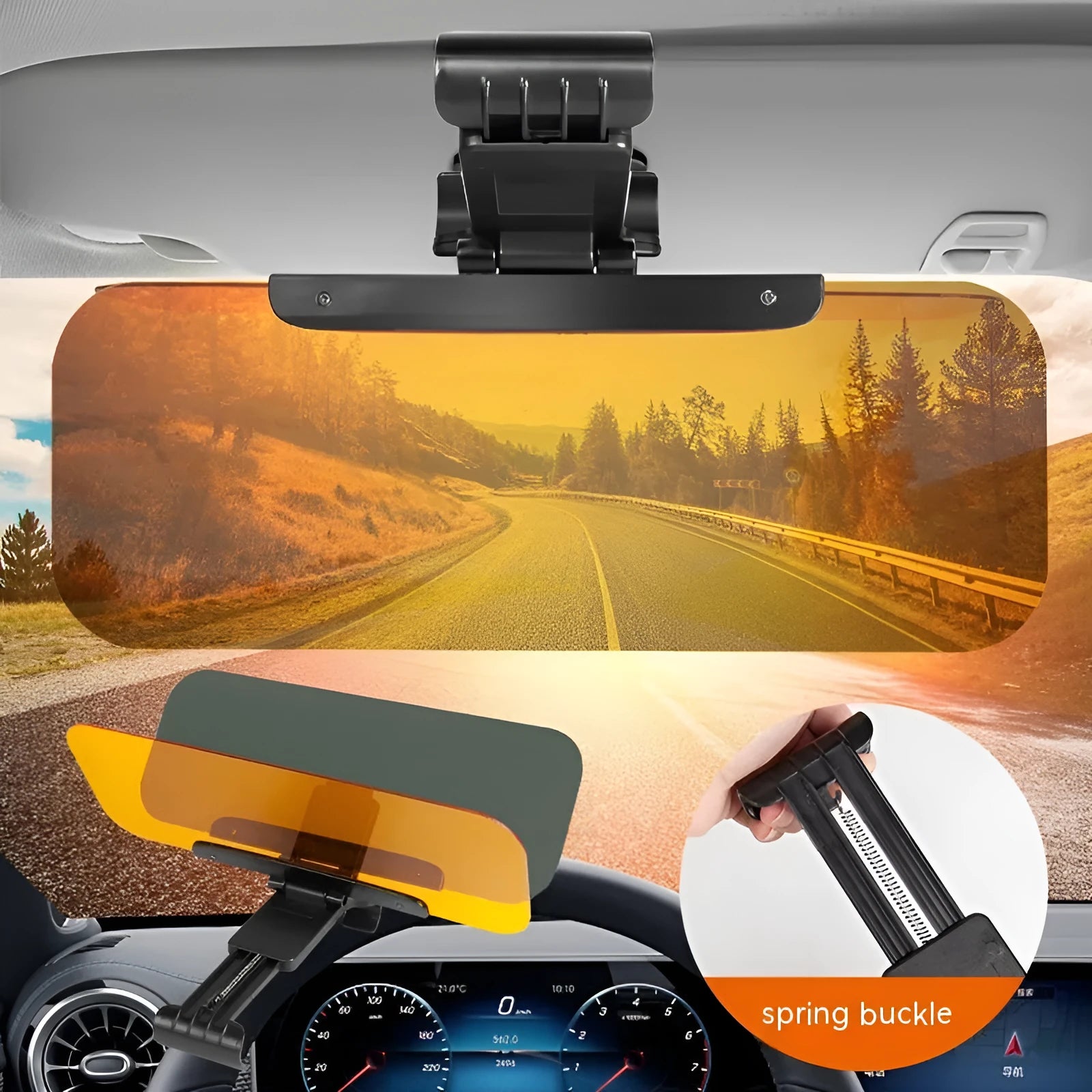 Anti-high beam goggles dual-use car sun visor with telescopic installation and acrylic lens