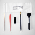 Scratch painting tool set with oil painting pens, healing pen, scraper and brush on white card
