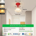 Cream coloured Linglan flower design modern corridor ceiling light with remote control for dimming.