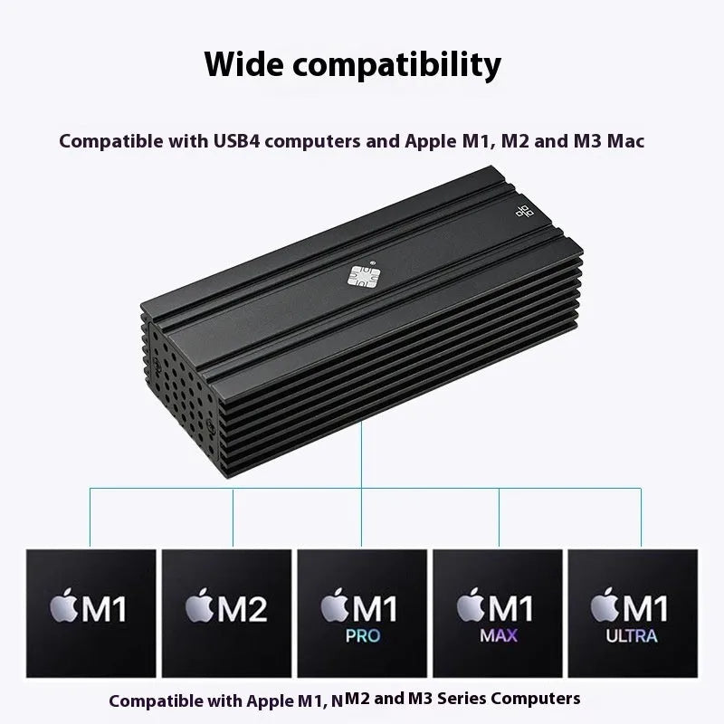 Black Leyu USB4 to RJ45 10G network adapter with 20cm cable