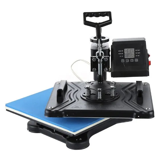 Black thermal transfer machine with 70x70cm heating plate for T-shirt and textile printing