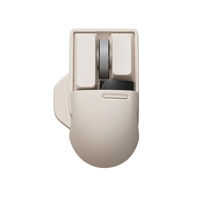 Xiaoqiao wireless computer mouse with ergonomic shape and seven buttons in tofu colour finish