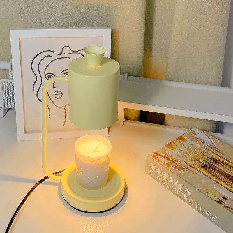 European style white aromatherapy wax melting lamp with dimmer switch and 1.5 metre cord
