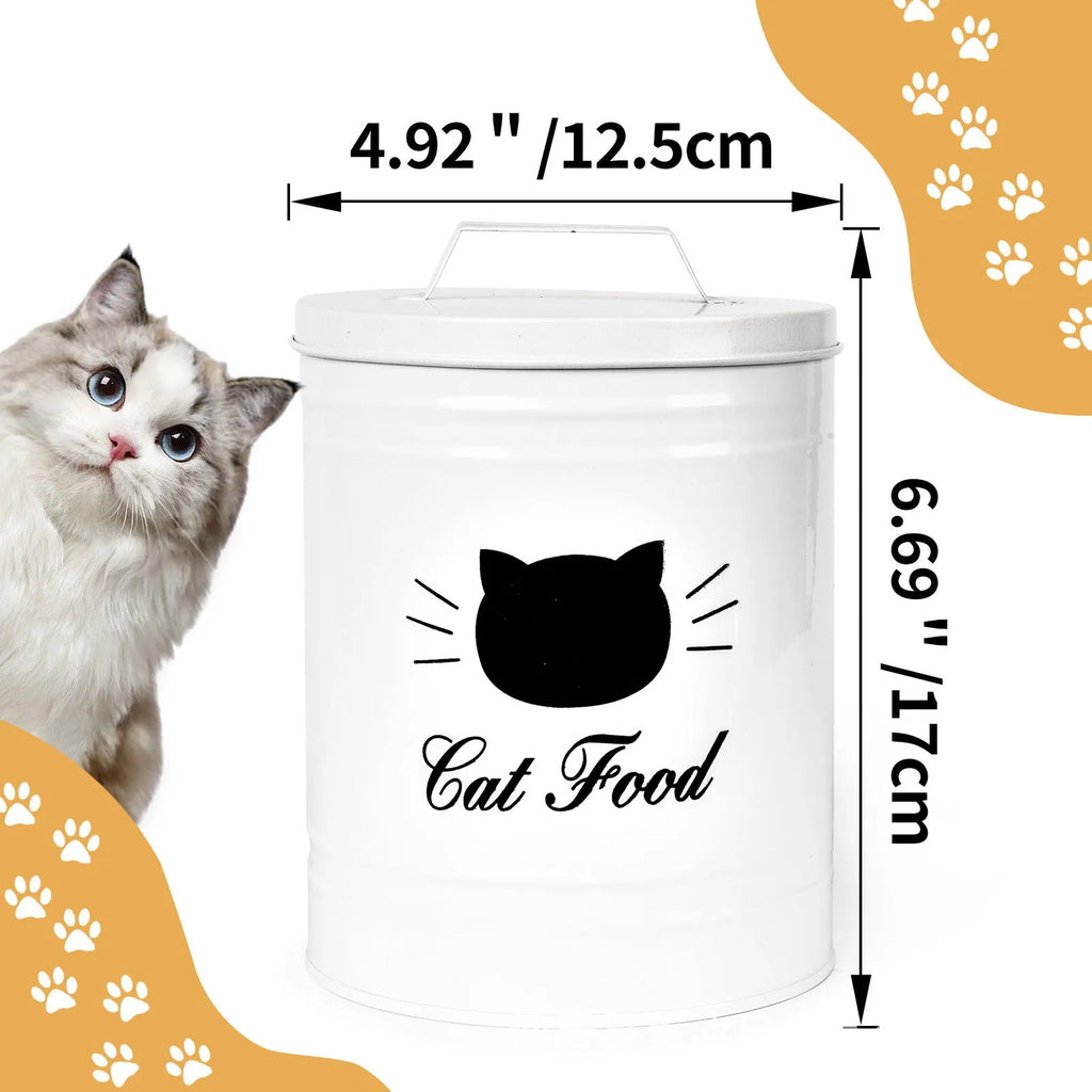 Round iron sheet storage can with 301-500ml capacity in black or white colour