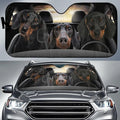 Car front snow protection cover made from silver aluminium foam polyester fabric with black lanyard installation system