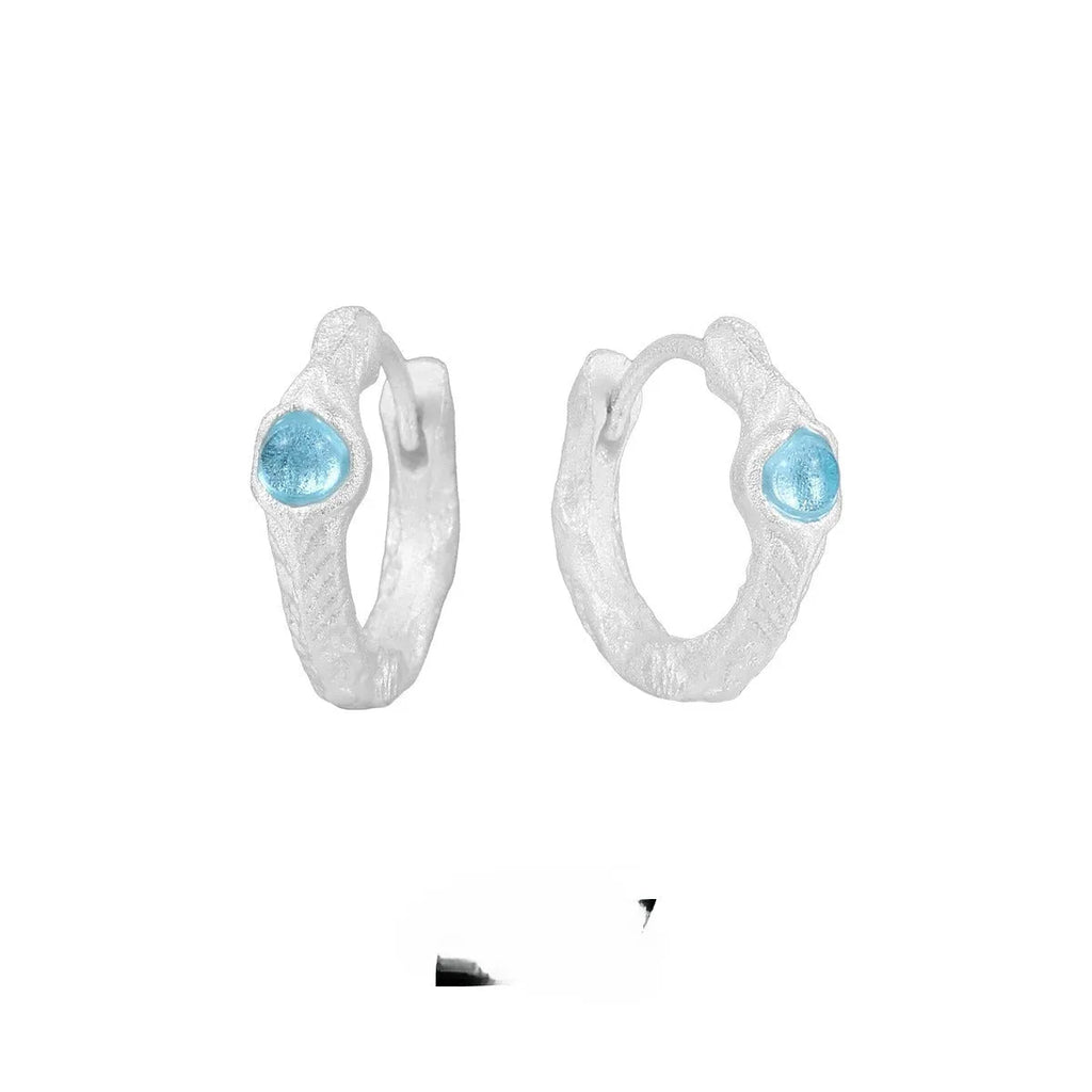 925 sterling silver geometric ear clips with burnt silver electroplated finish